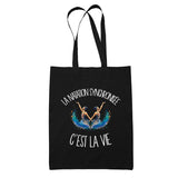 Tote Bag Noir La natation synchronisée c'est la vie