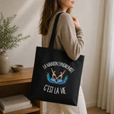 Tote Bag Noir La natation synchronisée c'est la vie