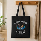 Tote Bag Noir La natation synchronisée c'est la vie