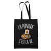 Tote Bag Noir La peinture c'est la vie