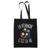 Tote Bag Noir La pétanque c'est la vie