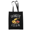 Tote Bag Noir La raclette c'est la vie
