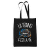Tote Bag Noir La techno c'est la vie