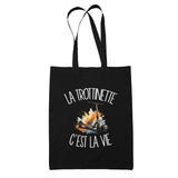 Tote Bag Noir La trottinette c'est la vie