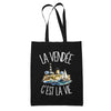 Tote Bag Noir La Vendée c'est la vie