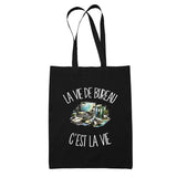 Tote Bag Noir La vie de bureau c'est la vie