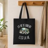 Tote Bag Noir La vie de bureau c'est la vie