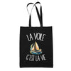 Tote Bag Noir La voile c'est la vie