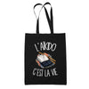 Tote Bag Noir L'aïkido c'est la vie
