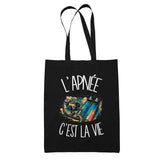 Tote Bag Noir L'apnée c'est la vie