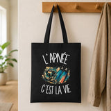 Tote Bag Noir L'apnée c'est la vie