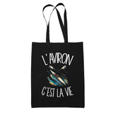 Tote Bag Noir L'aviron c'est la vie