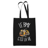 Tote Bag Noir Le BMX c'est la vie
