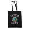 Tote Bag Noir Le bodyboard c'est la vie