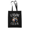 Tote Bag Noir Le bowling c'est la vie