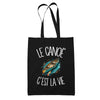 Tote Bag Noir Le canoë c'est la vie