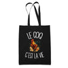 Tote Bag Noir Le coq c'est la vie