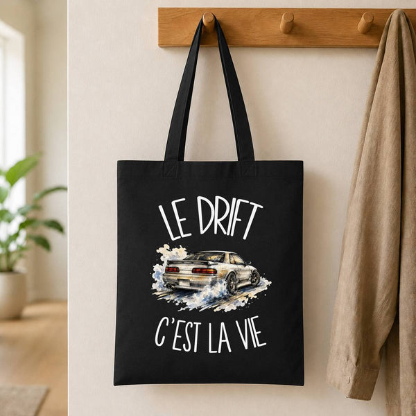 Tote Bag Noir Le drift c'est la vie