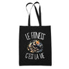 Tote Bag Noir Le fitness c'est la vie