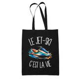 Tote Bag Noir Le jet-ski c'est la vie