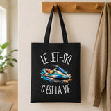 Tote Bag Noir Le jet-ski c'est la vie