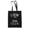 Tote Bag Noir Le kitesurf c'est la vie