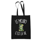 Tote Bag Noir Le mojito c'est la vie