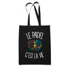 Tote Bag Noir Le padel c'est la vie