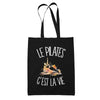 Tote Bag Noir Le pilates c'est la vie