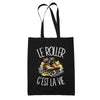 Tote Bag Noir Le roller c'est la vie