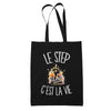 Tote Bag Noir Le step c'est la vie