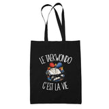 Tote Bag Noir Le taekwondo c'est la vie