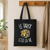 Tote Bag Noir Le tarot c'est la vie