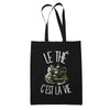 Tote Bag Noir Le thé c'est la vie