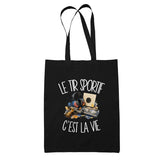 Tote Bag Noir Le tir sportif c'est la vie