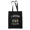 Tote Bag Noir Le wakeboard c'est la vie