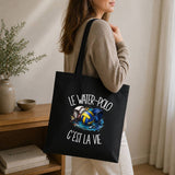 Tote Bag Noir Le water-polo c'est la vie