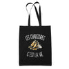Tote Bag Noir Les chaussures c'est la vie
