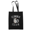 Tote Bag Noir Les chinchillas c'est la vie