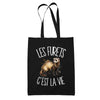 Tote Bag Noir Les furets c'est la vie