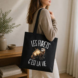 Tote Bag Noir Les furets c'est la vie