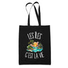 Tote Bag Noir Les îles c'est la vie