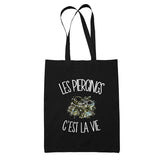 Tote Bag Noir Les piercings c'est la vie