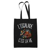 Tote Bag Noir L'escalade c'est la vie
