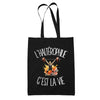 Tote Bag Noir L'haltérophilie c'est la vie