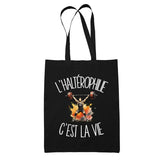 Tote Bag Noir L'haltérophilie c'est la vie