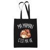Tote Bag Noir Ma maman c'est ma vie