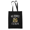 Tote Bag Noir Mes orchidées c'est ma vie