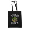 Tote Bag Noir Mes plantes c'est ma vie