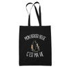 Tote Bag Noir Mon Berger Belge c'est ma vie
